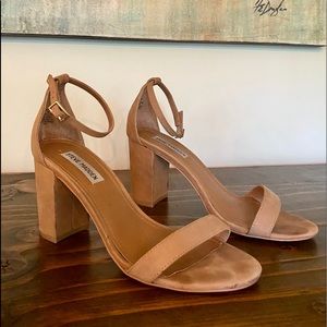 Steve Madden Camel Suede Strappy Sandal- Size 9